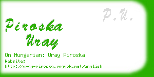 piroska uray business card